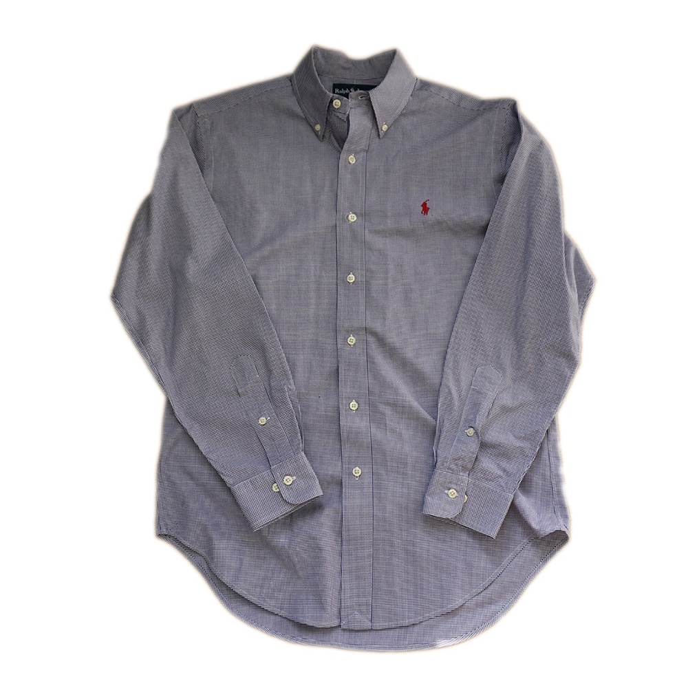 Ralph Lauren Men's Dress Shirt Long Sleeve Blue